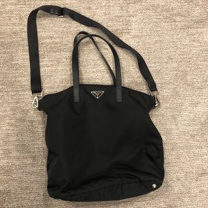 PRADA shoulder bag New Convertible shopper black nylon tote bag